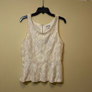 Off white Peplum top